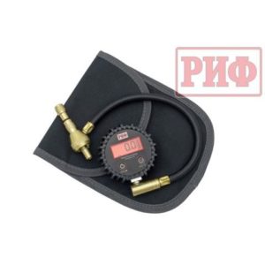 Дефлятор с манометром РИФ цифровой 2.5" с шлангом от 0 до 14 атм